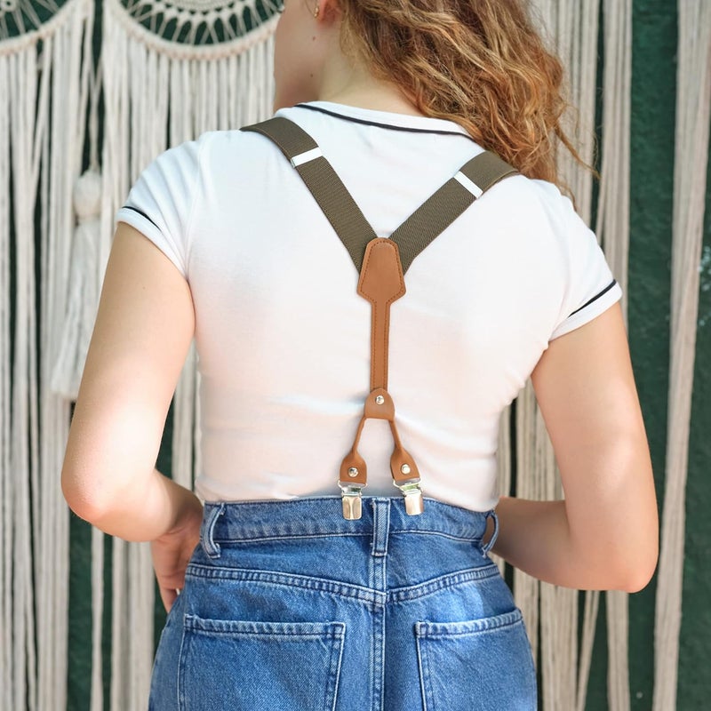 Action Ward Store Women's Suspenders - 1" Width - Y Back 4 Clip Skinny Ladies Suspenders - Image 4